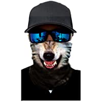 MEIbax Al aire libre 3D Balaclava Moto Pasamontañas Calavera Multifuncional Bufanda Prueba de Viento Microfibra Elástico…